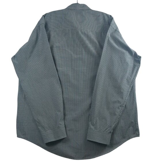 Michigan State Spartans Button Down Shirt Green White Check Men XXL Long Sleeve - Picture 2 of 14